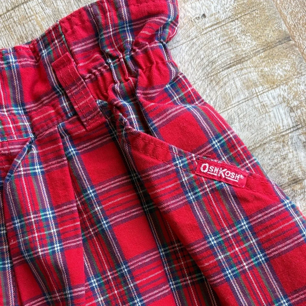 Vintage Oshkosh Red Plaid Skirt size 6x